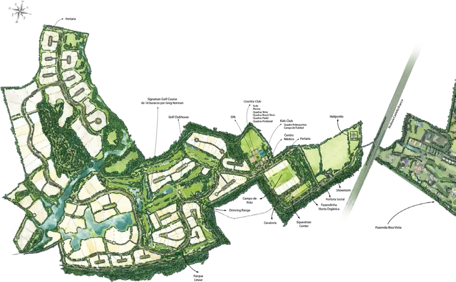 Masterplan do Boa Vista Estates em Porto Feliz